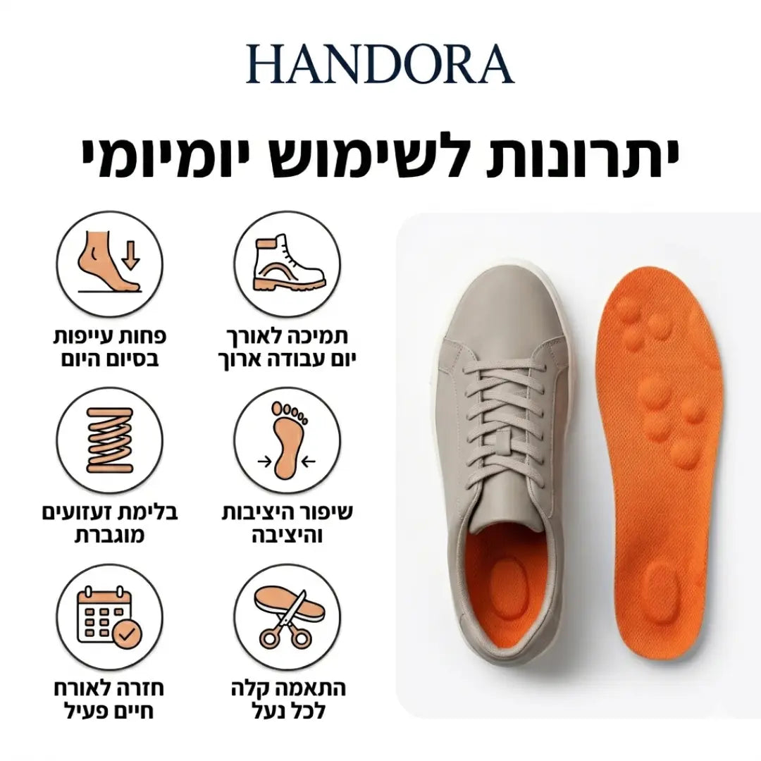 מדרסי פרימיום לתמיכה בכף הרגל